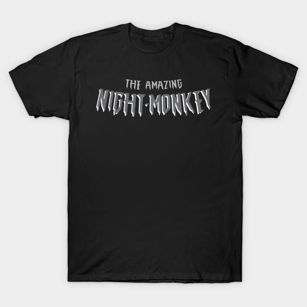 The Amazing Night-Monkey Noir T-Shirt by WMKDesign